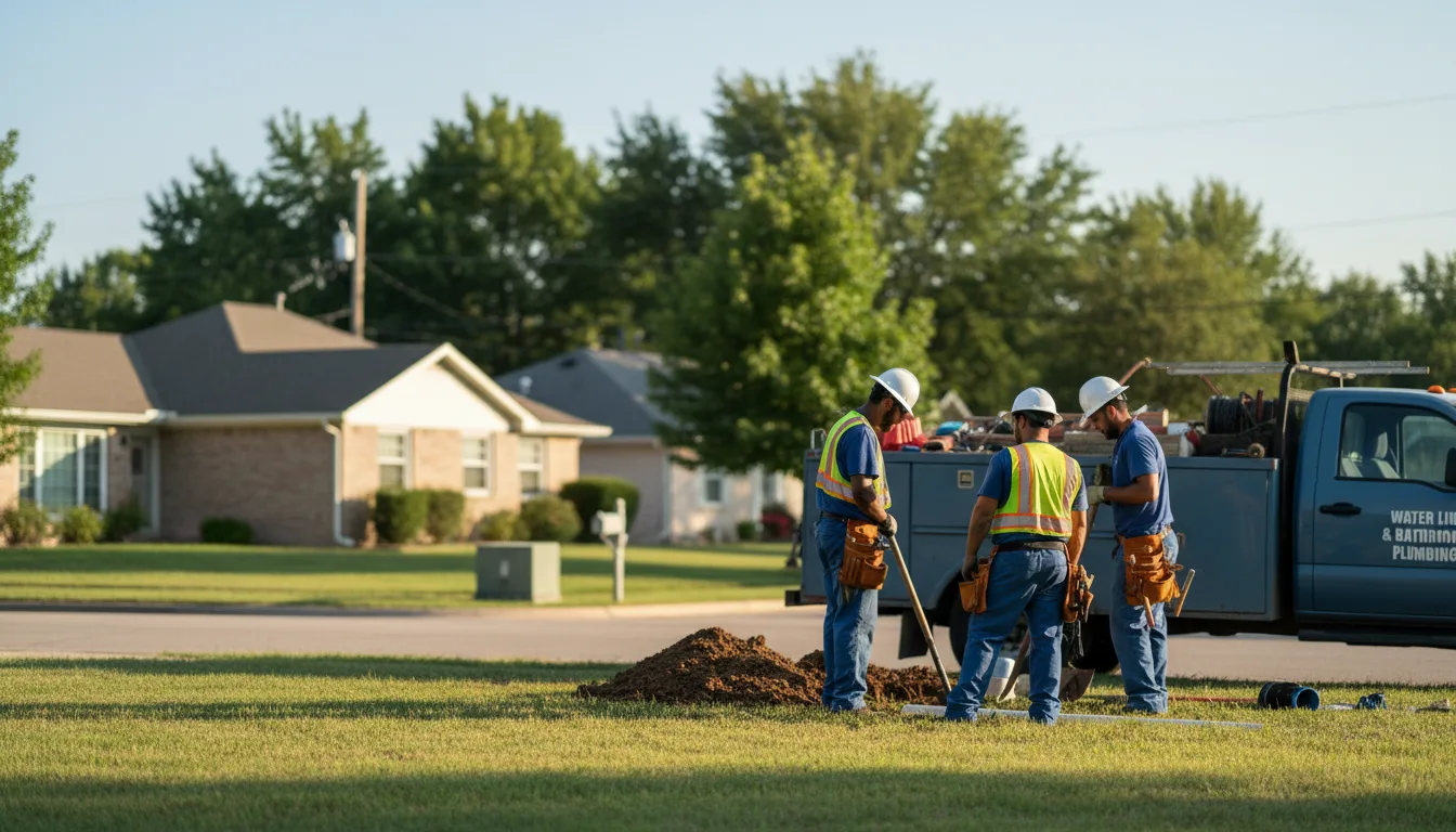 Residential water line and bathroom plumbing service in Loman, MN